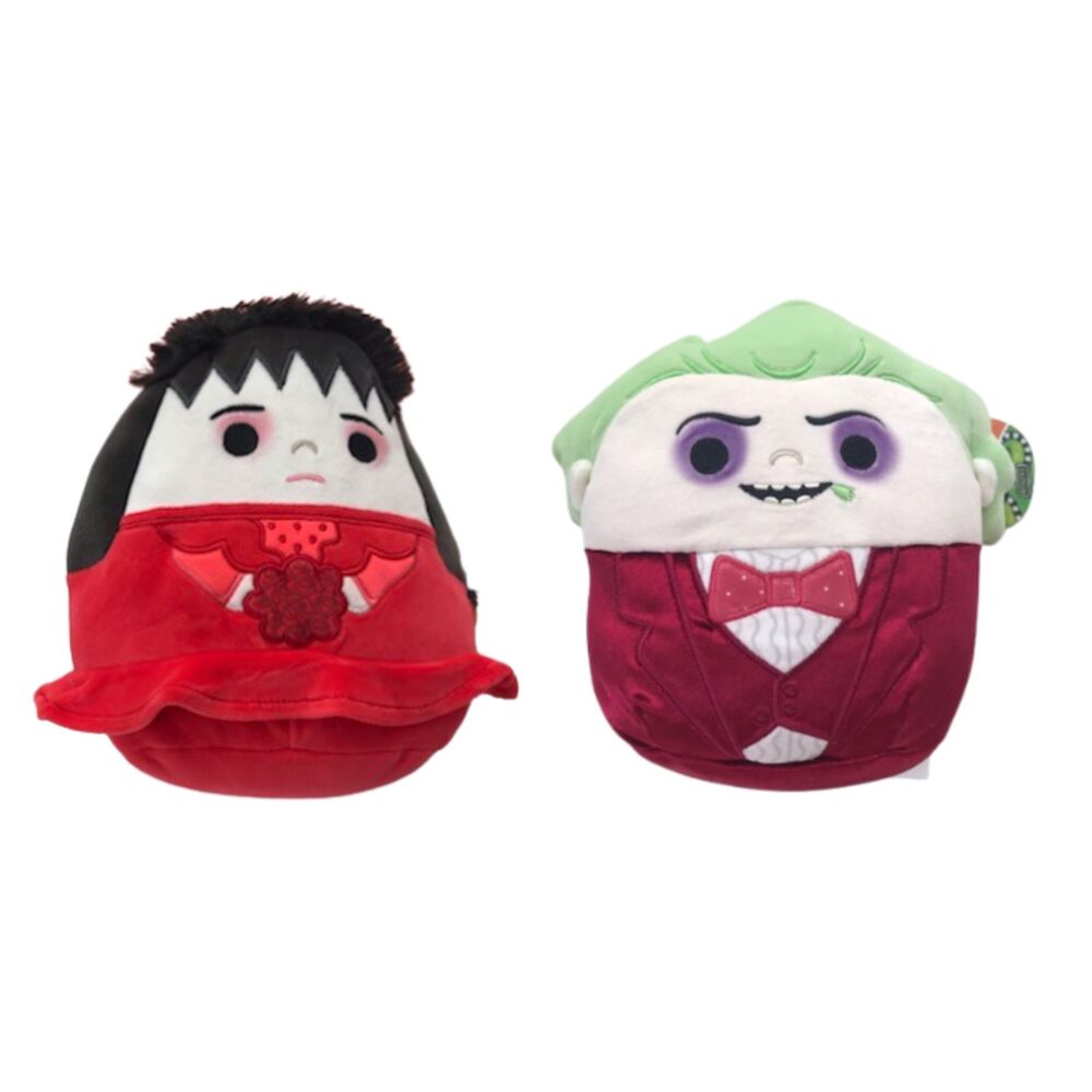Squishmallows Beetlejuice & Lydia Deetz Bride 8" Plush Toys Set Halloween Movie